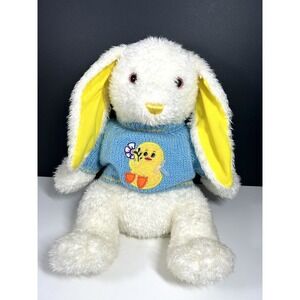 LG Easter White Bunny in Duck Sweater Plush 19.5" Kids of America Corp